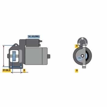 Motor de arranque / Arranque 0 001 139 015 Bosch