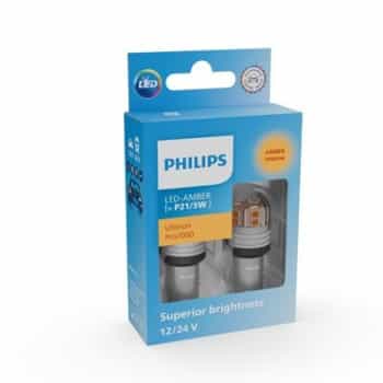 Philips P21/5W Ultinon PRO7000 - Naranja - BAY15D - 12/24 V