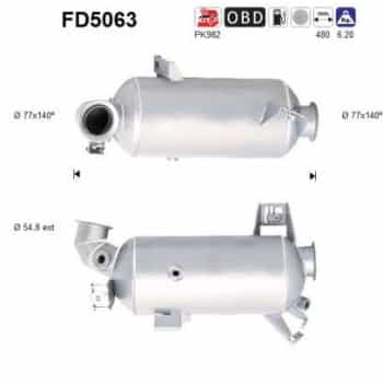 Filtro de partículas diésel FD5063