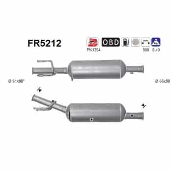 Filtro de partículas diésel, sistema de escape FR5212