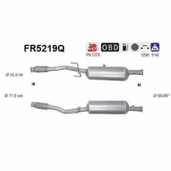 Filtro de partículas diésel, sistema de escape FR5219Q