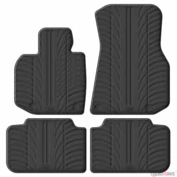 Alfombrillas de goma Gledring compatibles con BMW X3 (G45) 2024- (perfil en T, 4 piezas)