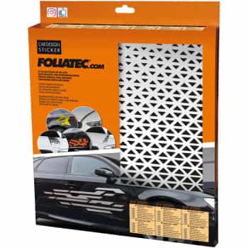 Pegatinas para ventana Foliatec Vector - Juego de 2 (45 x 40 cm) - Negro brillante