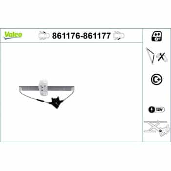 Mecanismo de control de ventana 861176 Valeo