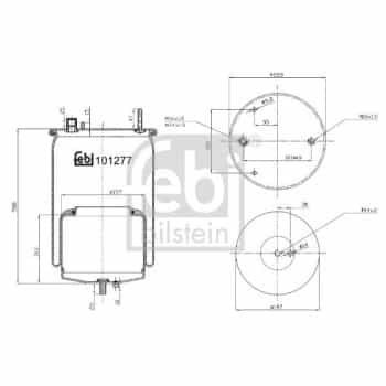 Soufflet à ressort, suspension pneumatique