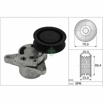Tensor de correa, correa Poly V 534 0822 10 Ina