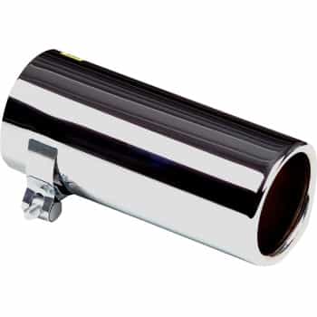 Punta de escape de acero inoxidable - redonda 76 mm - longitud 170 mm - conexión 50-60 mm