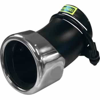 Punta de escape de acero inoxidable - redonda 76 mm - longitud ajustable - conexión 45-55 mm