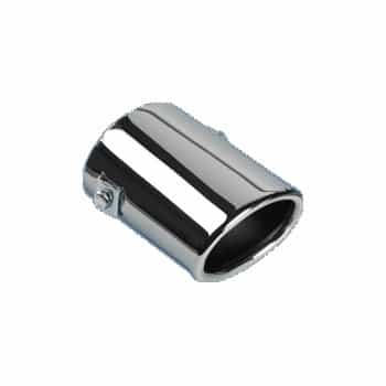 Embellecedor de escape Acero/Cromo - ovalado 80x60mm - longitud 105mm -> conexión 55mm