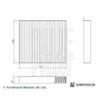 Filtro interior ADBP250126 Blue Print