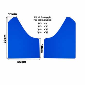 Juego de guardabarros universales Simoni Racing - Negro - incluye tornillos de montaje - ABS azul