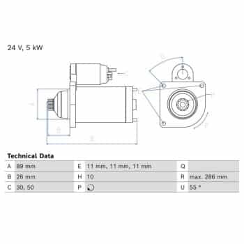 Motor de arranque / Arranque 0 986 026 380 Bosch