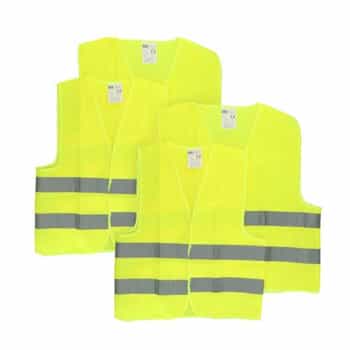 Conjunto combinado de chalecos de seguridad Carpoint (2 pequeños y 2 extra grandes)