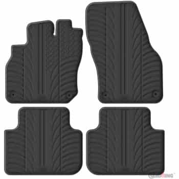 Tapis en caoutchouc Gledring adaptés à l'Audi Q3 (FJB) TFSi/MHEV 2025- (profil en T, 4 pièces + clips de fixation