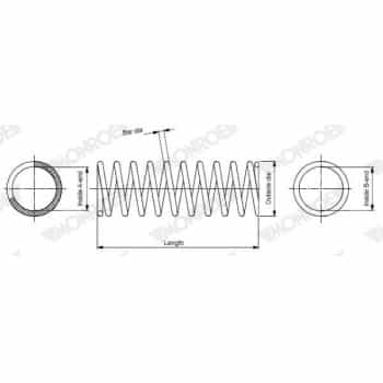 Muelle del chasis SP3483 Monroe