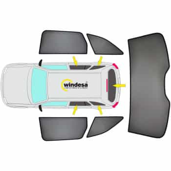 SunClip Visibilidad y protección solar adecuado para Volkswagen Touran (5T1) 2015-