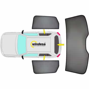 SunClip Visibility & Sunshade compatible con BMW Serie 1 F40 de 5 puertas (2019-2024)