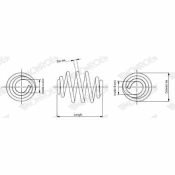 Muelle del chasis SN0408 Monroe