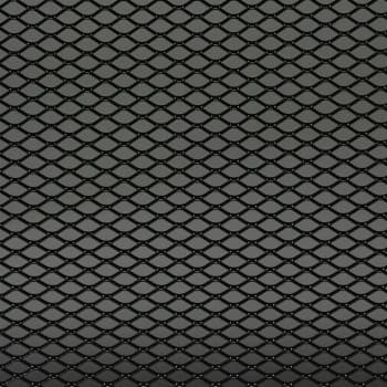 Malla de carrera de aluminio negro - diseño de diamante 16x8mm - 125x25cm