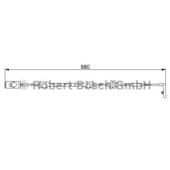 Contacto de advertencia, desgaste de pastillas/forros de freno Para 1 987 474 972 Bosch
