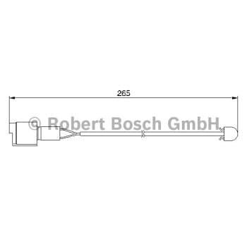 Contacto de advertencia, desgaste de las pastillas/forros del freno trasero 1 987 474 904 Bosch