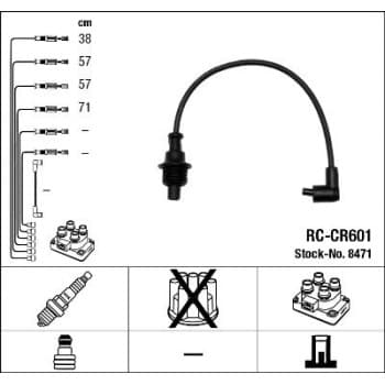 Juego de cables de bujía 8471 NGK