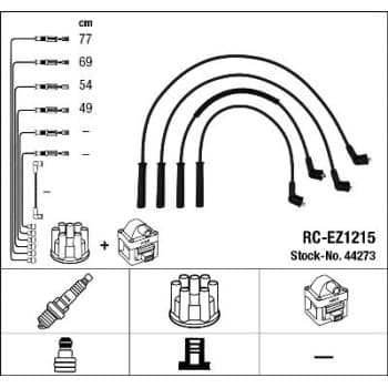 Juego de cables de bujía 44273 NGK