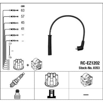 Juego de cables de bujía 0353 NGK