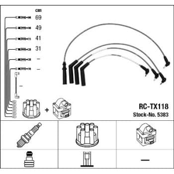 Juego de cables de bujía 5383 NGK