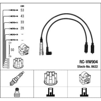 Juego de cables de bujía 8622 NGK
