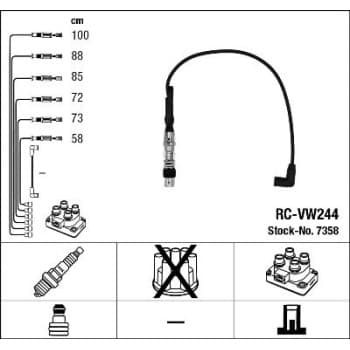 Juego de cables de bujía 7358 NGK