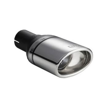 Embellecedor de escape Ulter Sport - Ovalado 120x80 mm en ángulo - Longitud 120 mm - Montaje -> 60 mm - Acero inoxid