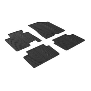 Alfombrillas de goma compatibles con Hyundai i30 / Kia Cee'd 9/2015- (T-Design, 4 piezas)