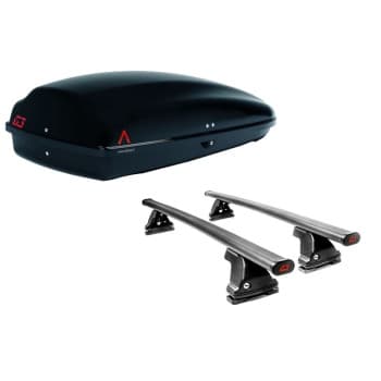 Conjunto combinado de portaequipajes y cofre de techo G3 de 3 puertas
