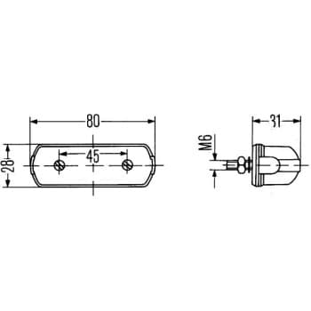 Feu éclaireur de plaque 2KA 001 389-101 Hella