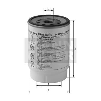 Filtro de combustible WK 924/1 x Mann