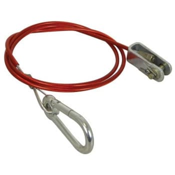Cable de seguridad con mosquetón de 100 cm y 1500 N/150 kg