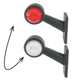 Lámpara de señalización LED de 120 mm en ángulo