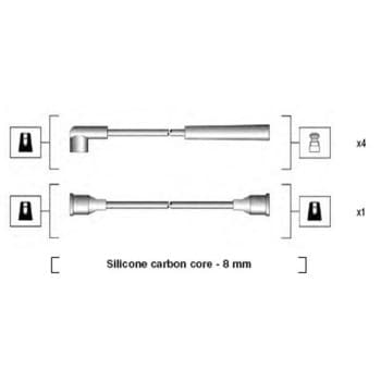Juego de cables de bujía 941185070768 Magneti Marelli
