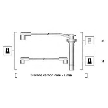 Juego de cables de bujía 941295040853 Magneti Marelli