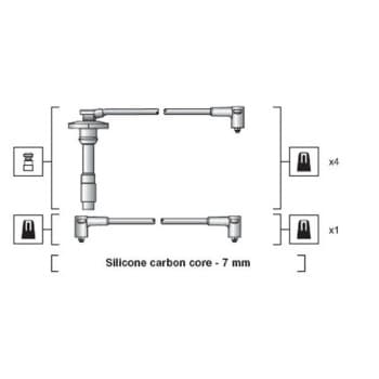 Juego de cables de bujía 941318111264 Magneti Marelli