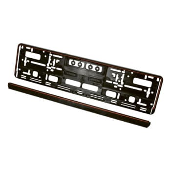 Placa base larga con borde rojo