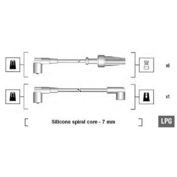 Juego de cables de bujía 941085210571 Magneti Marelli
