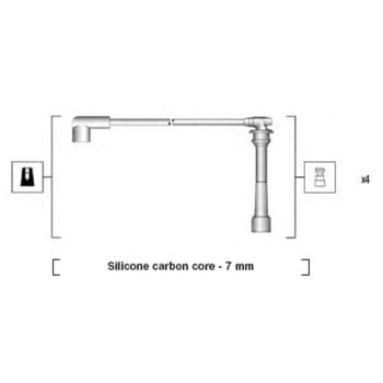 Juego de cables de bujía 941295160887 Magneti Marelli