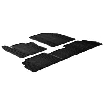 Alfombrillas de goma compatibles con Toyota Verso 2009- (T-Design 5 piezas + clips de montaje)