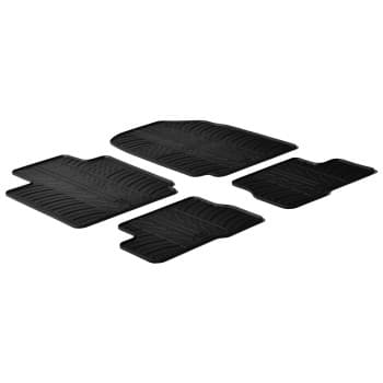Alfombrillas de goma compatibles con Nissan Micra 2003-2011 (diseño T, 4 piezas)