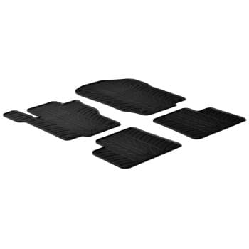 Alfombrillas de goma compatibles con Mercedes Clase M W164 2005- (Diseño T, 4 piezas + clips de montaje)