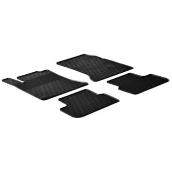 Alfombrillas de goma compatibles con Mercedes Clase B W246 2011- (Diseño T, 4 piezas + clips de montaje)