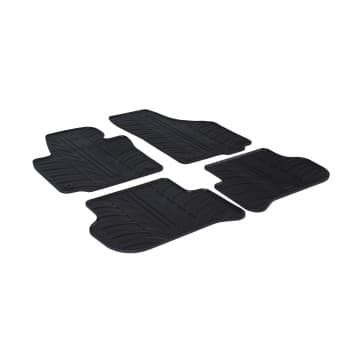 Alfombrillas de goma compatibles con Skoda Yeti 2013- (T-Design, 4 piezas + clips de montaje)