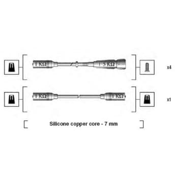 Juego de cables de bujía 941175140755 Magneti Marelli